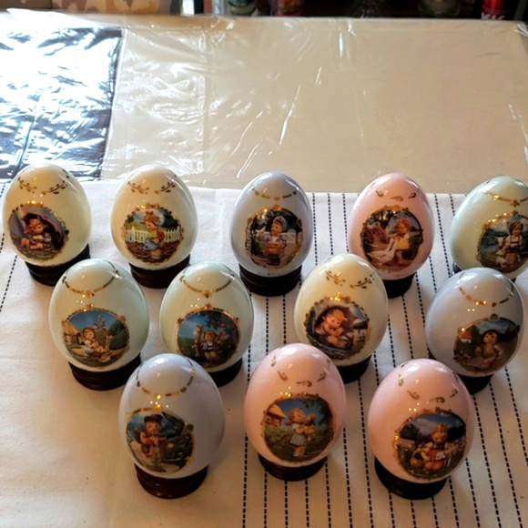 MJ Hummel porcelain egg collection